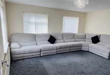 Electric recliner grey fabric