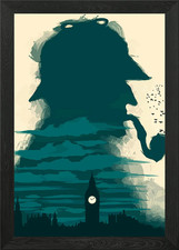Sherlock Holmes Framed Wall Art Poster Canvas Print Picture