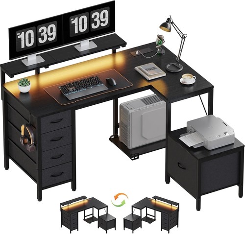 Corner desk with cabinet - corner,