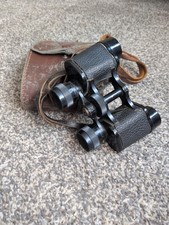 Vintage Delacroix Paris 8x25 Binoculars In Leather Case