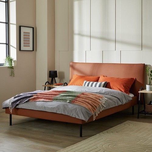 Flux kingsize bed - frame, tan