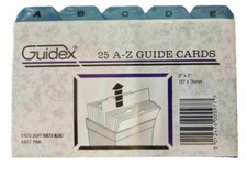A-Z Index Guide Cards Blue 5"