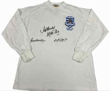 1967 QPR League Cup Winners Shirt Signed by R Marsh, R Morgan & M Lazarus + COA