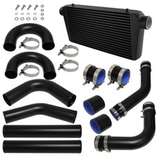 Universal 3" 76MM Turbo Intercooler Kit+Coupler Hose +Pipe Piping T-Bolt Clamps