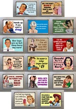 New, Quality Retro Fridge Magnets - SEX, 69, Saucy, Cheeky, Funny, Rude, u pick 