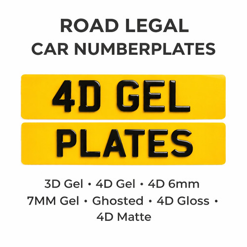 Gel road legal car number - 4d,