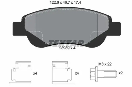 Brake pads 2395901 textar for - brake,