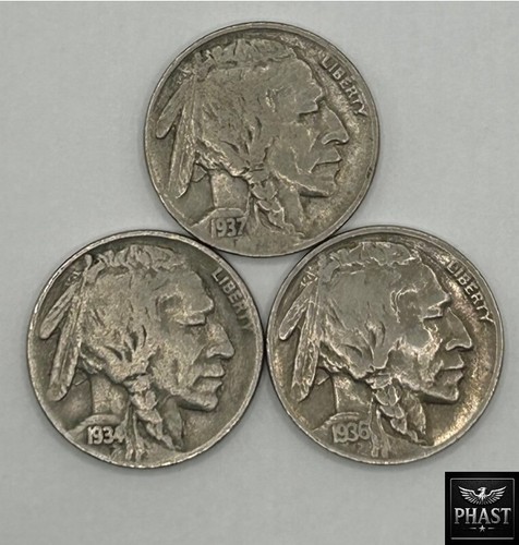 Lot buffalo indian head - 3,