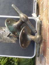 Antique Heavy Brass Cleat, Deco Style, 5" Long,