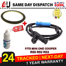 ABS SPEED SENSOR & ABS PICK UP RING FOR MINI ONE COOPER S R50 R52 R53 REAR 3 PCS