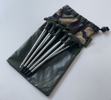 Trakker Tempest X DPM 8 inch Bivvy Peg Set (10 pack) | Carp Fishing Camo Case