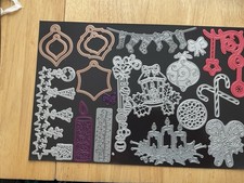 A4 Sheet of Christmas Decorative Dies 4.  Free P&P
