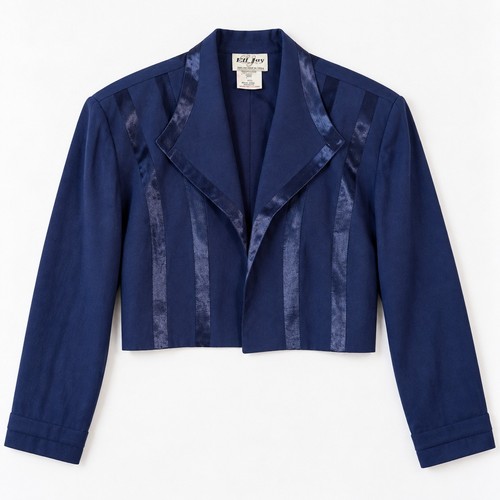 Vtg cropped blazer - blazer, blue