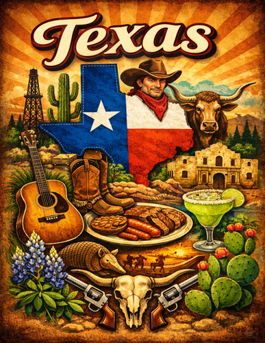 Texas lone star cowboy - lone,