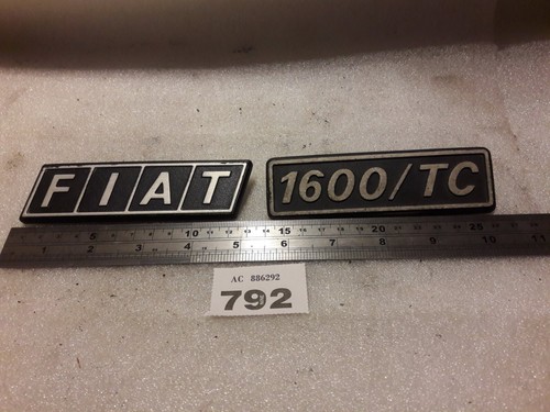 Fiat 1600 car badges twin - tc,