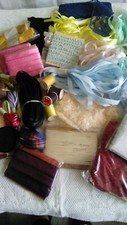 JOB LOT  VINTAGE , ribbon, threads, bows, lace & more C230