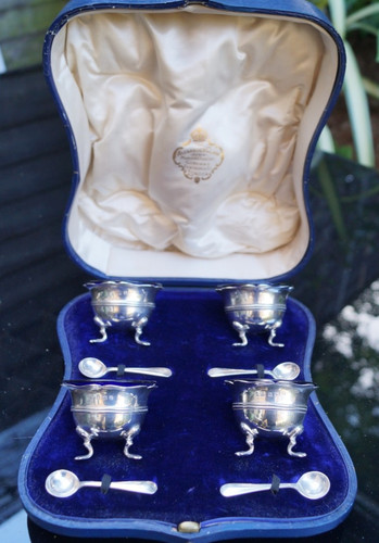 Edwardian sterling silver salt - sterling,