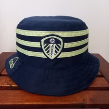 LEEDS UNITED FC Bucket Hat made from Upcycled Official  LEEDS ADIDAS shorts 