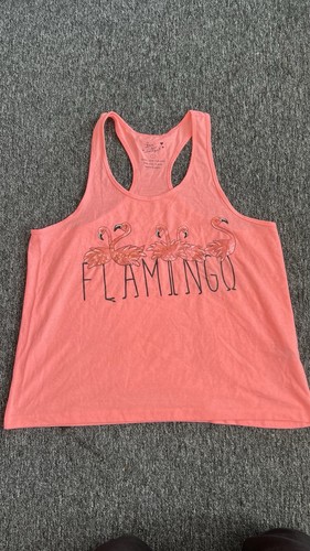 Pink flamingo tank top with - pink,