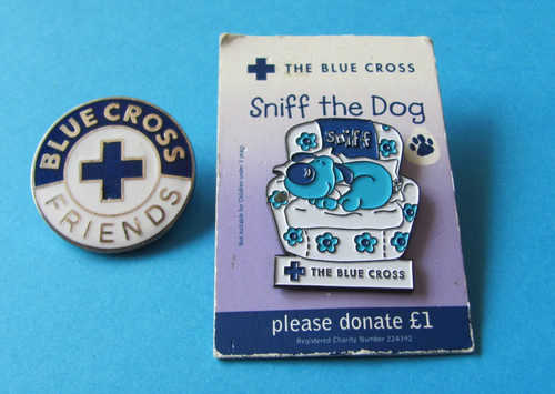 Vintage blue cross animal - cross,