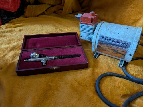 Vintage airbrush set - airbrush,