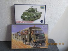 1/72  IBG   BEDFORD QLT  3T  4X4 TROOP CARRIER   +  UM M4 SHERMAN