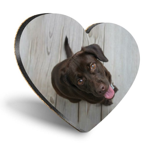 Heart mdf coasters chocolate - -,