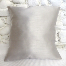 Cushion Cover, Light Silver Grey, Faux Silk, 16", Silky, Stylish, Modern.