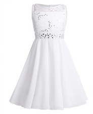 UK Kid Girl's Flower Lace Princess Dresses Wedding Bridesmaid Pageant Prom Gown