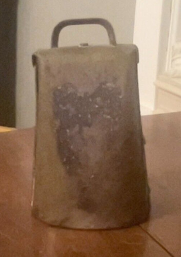 Antique solid brass cow bell - antique,