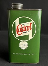 WAKEFIELD CASTROL VINTAGE GEAR OIL CAN ONE QUART GARAGE FORECOURT DISPLAY TIN