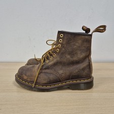 Dr Martens 1460 Classic Crazy Horse Gaucho Brown Leather Ankles Boots Size Uk 6