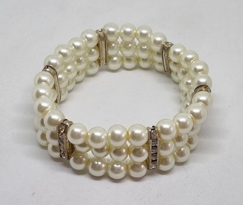 Vintage faux pearl diamante - faux,