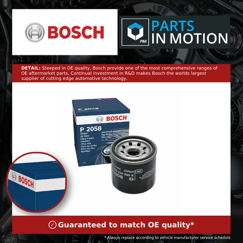 Oil filter 0986452058 bosch - oil,