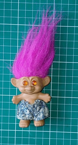 Vintage troll toy with pink - vintage,