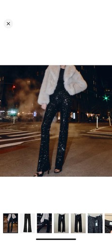 Zara sequin black flared - zara,