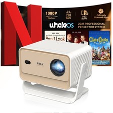 65000 Lumen Projector Smart HD LED WiFi Bluetooth HDMI Android Home Theater