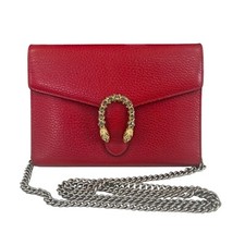 Gucci Dionysus Mini Chain Bag Leather Red Chain Wallet