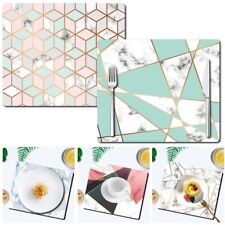 Placemats Coasters PU Leather Table Mats Waterproof Washable Dining Place Mats