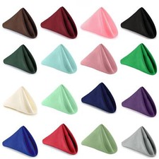 NAPKINS Polyester Cotton Fabric Napkin Dinner Serviettes Party Home Tableware