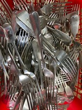 6 DINNER FORKS  8” SILVER PLATE FIDDLE PATTERN CUTLERY MATCHING/RANDOM