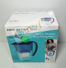 Aqua Optima Water Filter Jug Oria & 9 Evolve+ Cartridges – 2.8L Slim Blue Fri...