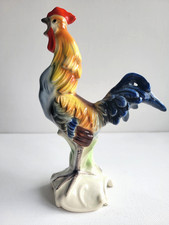 QUIRKY VINTAGE COCKERAL CHICKEN COCK CERAMIC FIGURINE WEST GERMANY