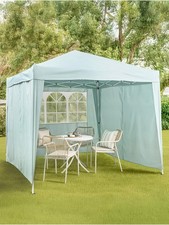 2.5 X 2.5M Pop Up Gazebo With 3 Piece Side Panels Blue & Camping, Parties, Event