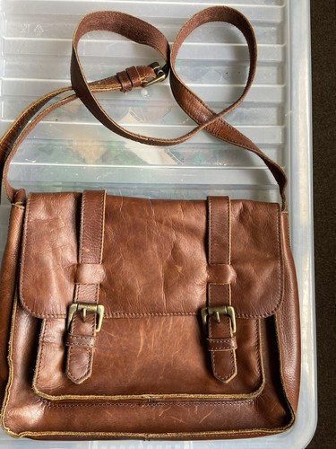 Fat face tan leather satchel - tan,