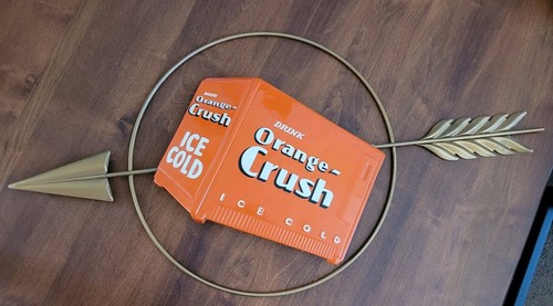 Vintage metal orange crush ice - orange,