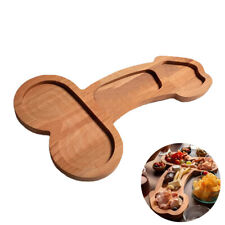 Novelty Penis Aperitif Cheese Board Charcuterie Platter Food Serving Tray Wooden