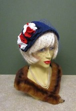 1940s FELT BRIDGE HATS WITH