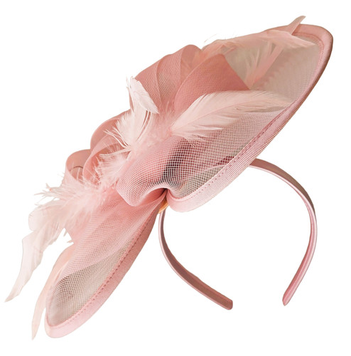 New pink large fascinator - new,