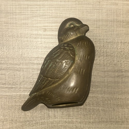 Vintage bronze bird sculpture - vintage,